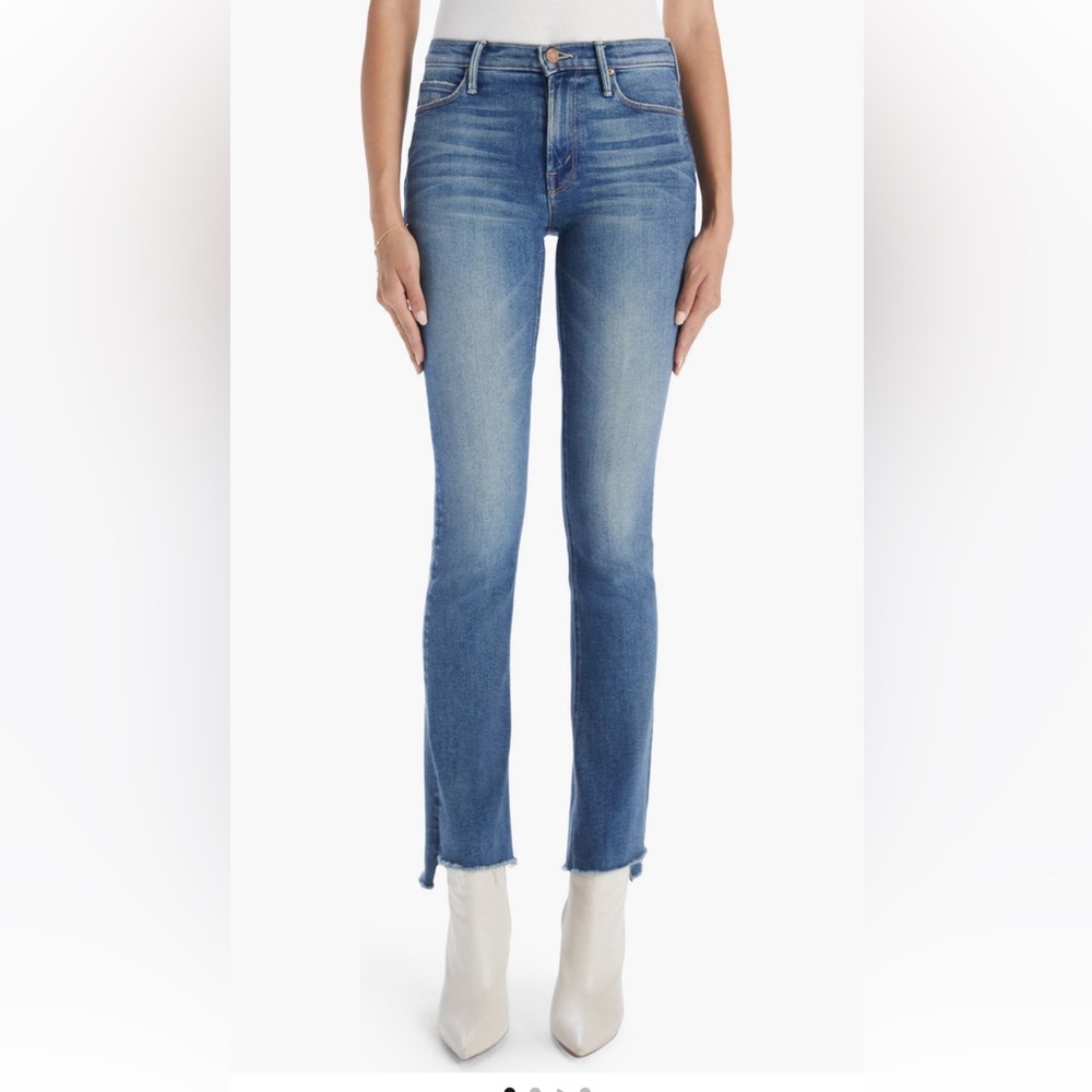 MOTHER The Runaway High Waist Frayed Hem Jeans (Leaps & Bounds)